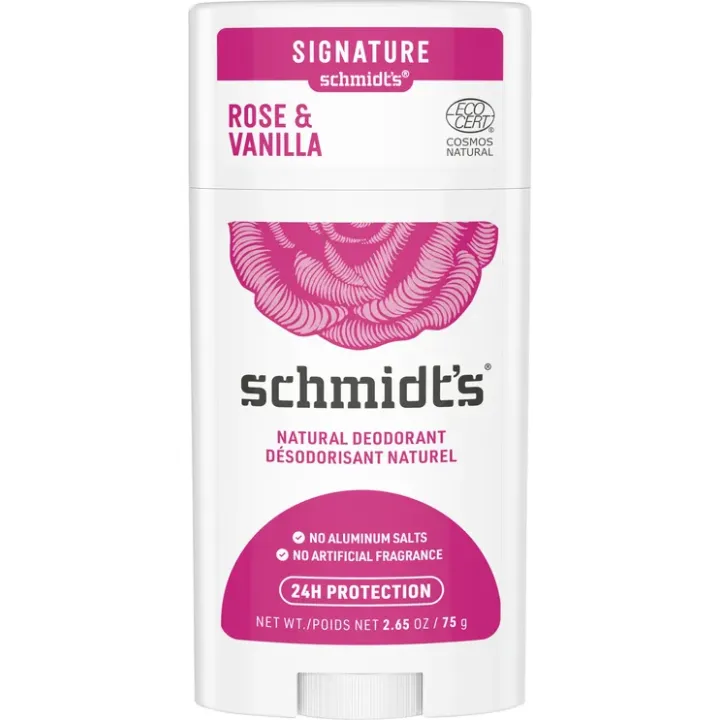 Natürlicher Deodorant Rose Vanille Schmidt's - Stick mit 75 g
