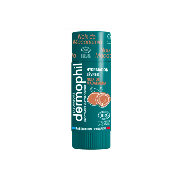 Bio Macadamianuss Lippenbalsam Dermophil Indien - Stick mit 4 g