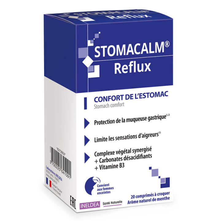 Stomacalm Reflux Ineldea - Packung mit 20 Tabletten