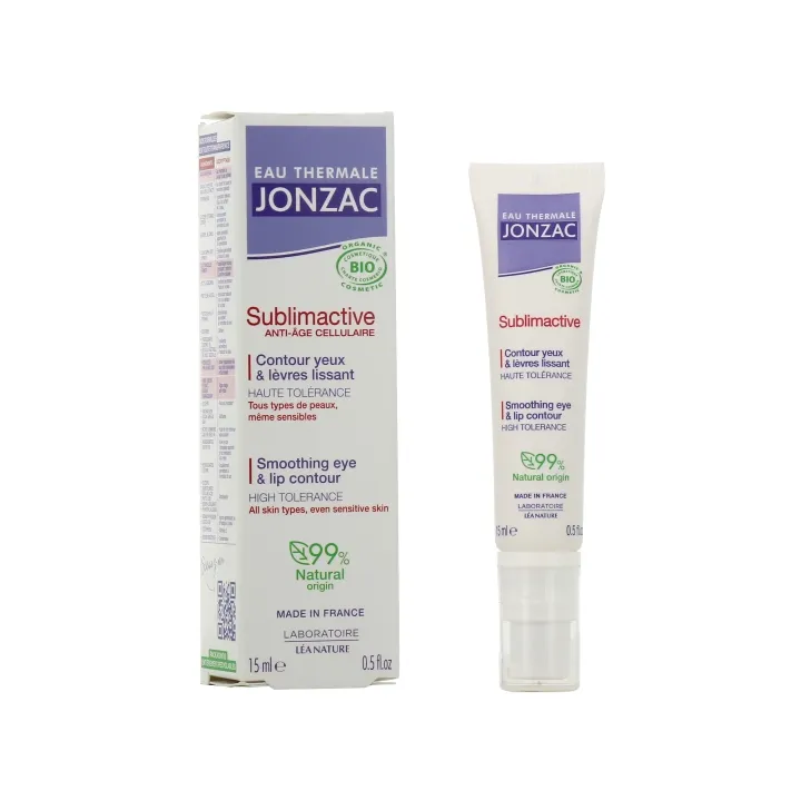Sublimactive Augen-Lippen-Kontur glättend Thermalwasser Jonzac - Pumpflasche mit 15 ml