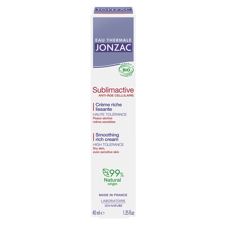 Sublimactive reichhaltige glättende Bio-Creme Eau Thermale Jonzac - Tube mit 40 ml