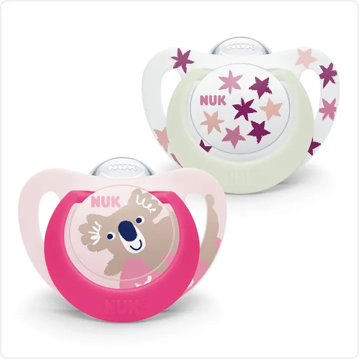 Schnuller Starlight Tag & Nacht 6-18 Monate NUK - 2er Pack Schnuller