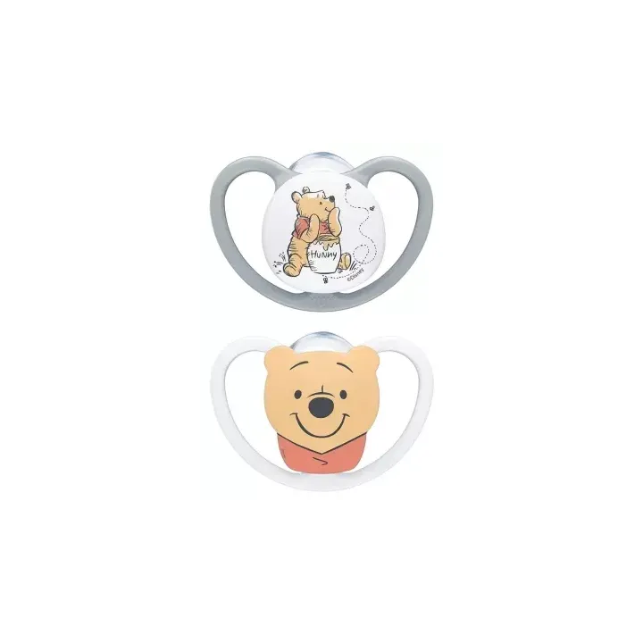 Silikon-Schnuller Winnie 0-6 Monate NUK - 2er-Pack Schnuller