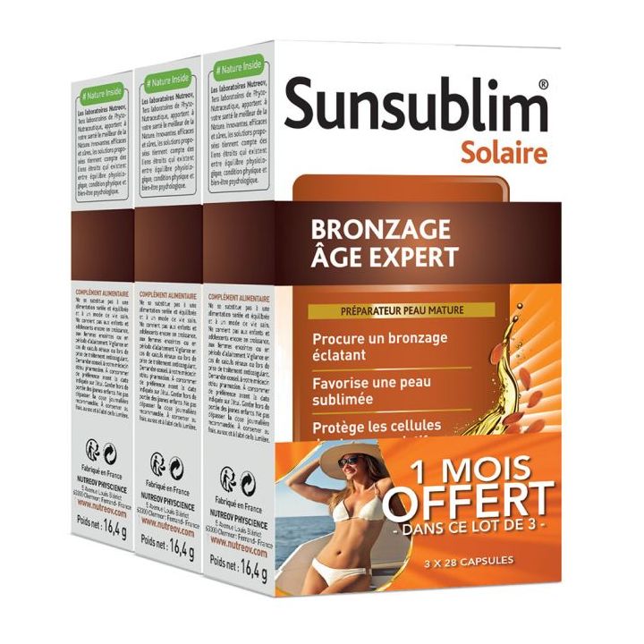 Sunsublim Bräunung Alters-Experte Nutreov - 3er-Pack mit 28 Kapseln