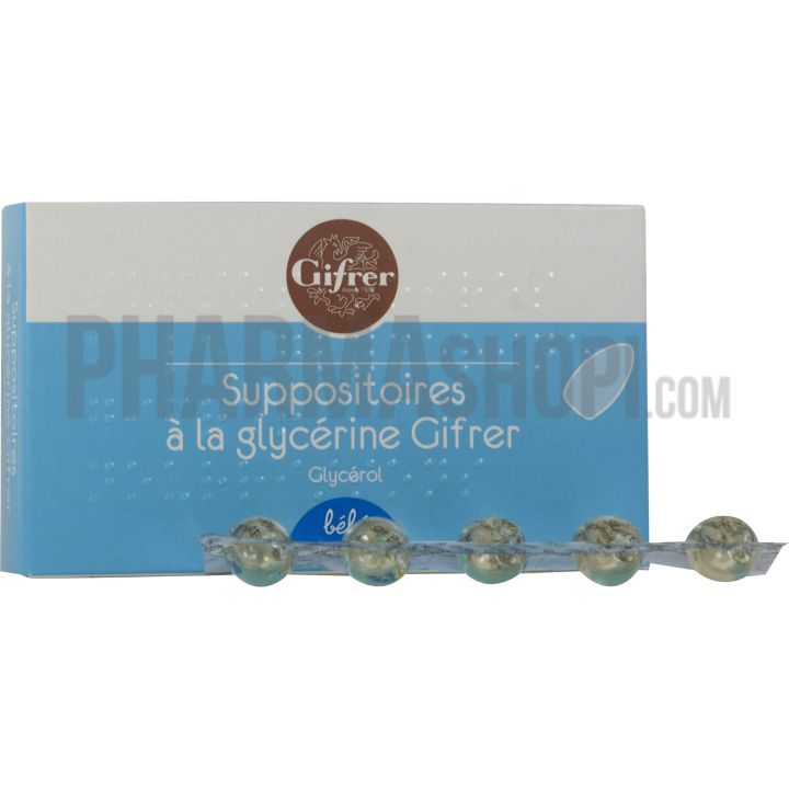 Glycerin-Zäpfchen Gifrer Baby - Packung mit 10 Zäpfchen