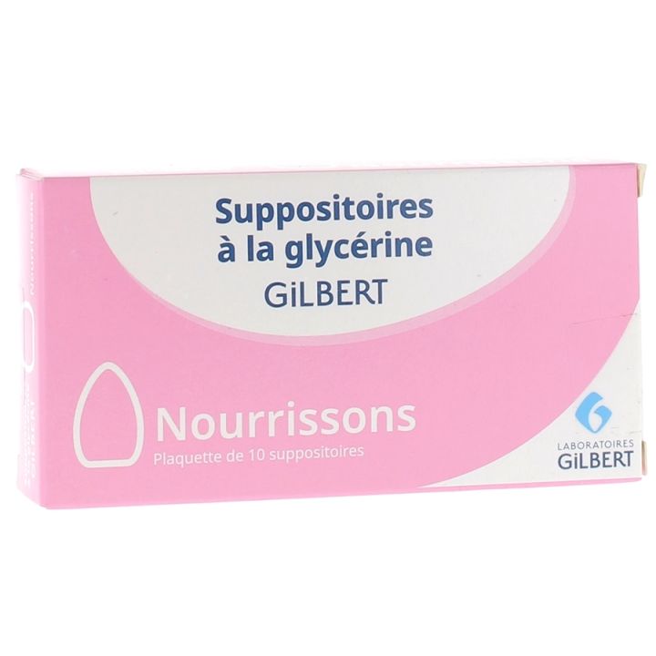 Glycerin-Zäpfchen für Säuglinge Gilbert - Packung mit 10 Zäpfchen