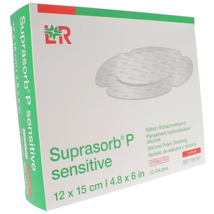 Suprasorb P Sensitive Multisite Lohmann & Rauscher - 10 Einheiten von 12x15 cm