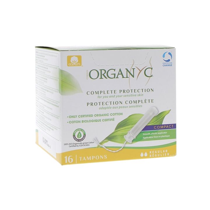 Normaler Tampon mit Bio-Applikator Organyc - Packung mit 16 Tampons
