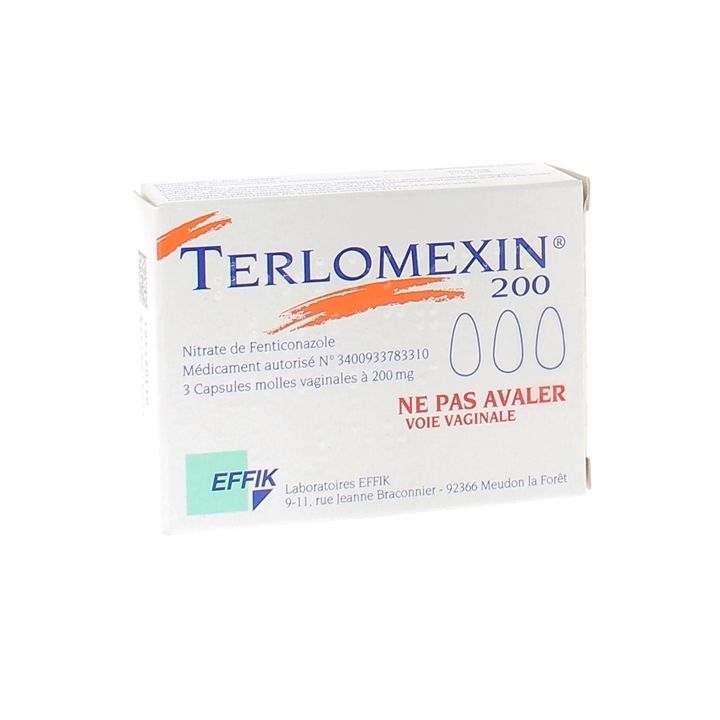Terlomexin 200mg - Packung mit 3 vaginalen Kapseln