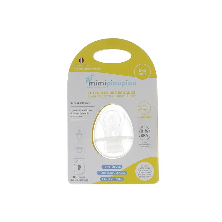 Anpassbare anatomische Sauger 0-6 Monate Mimipioupiou - ein Sauger