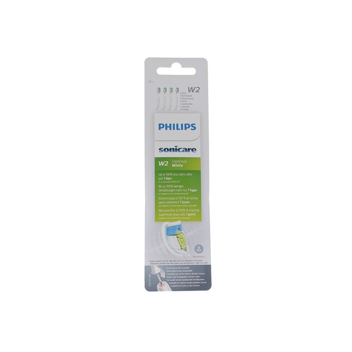 W2 Optimal White HX6064 Bürstenköpfe Sonicare Philips - Packung mit 4 Bürstenköpfen