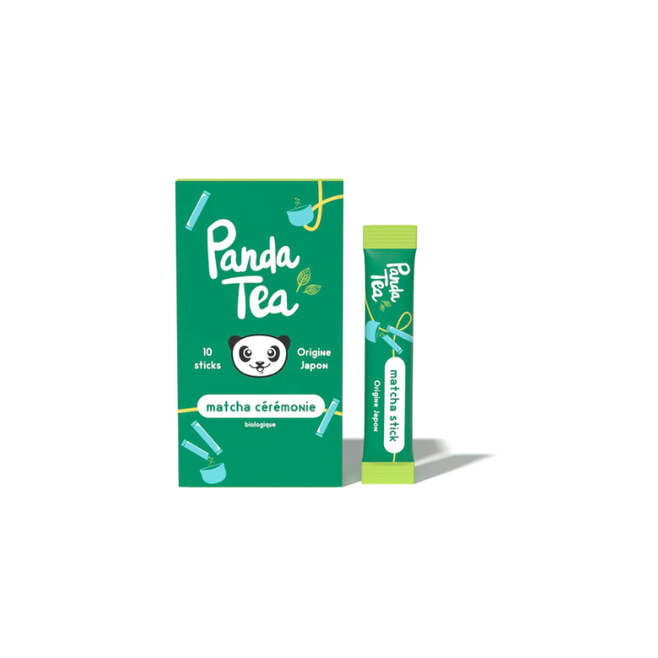 Bio Matcha Zeremonie Tee Panda Tea - Box mit 10 Sticks
