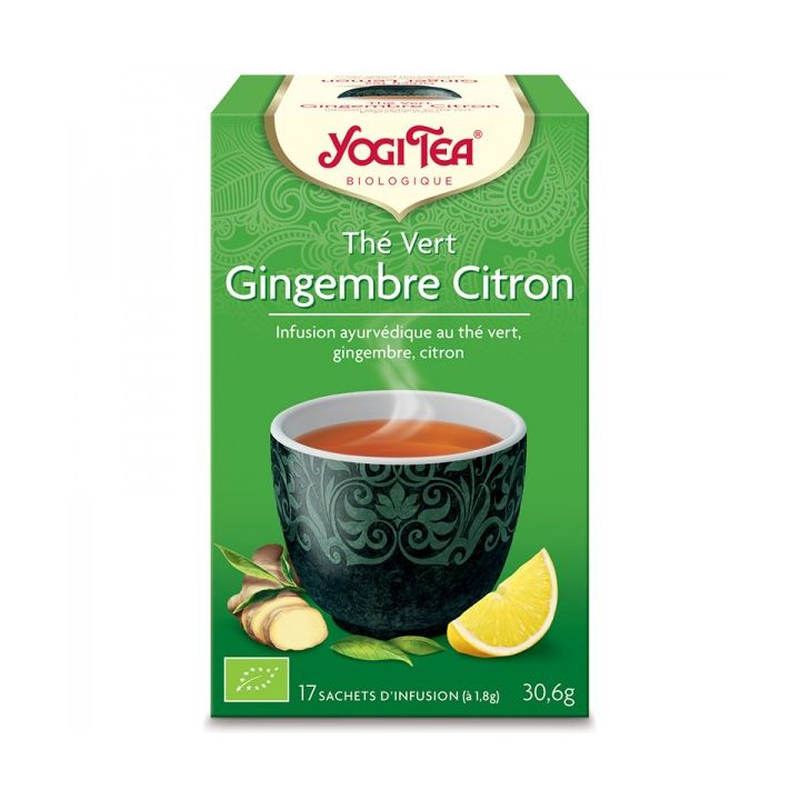 Bio Grüner Tee Ingwer Zitrone Yogi Tee - 17 Teebeutel Box