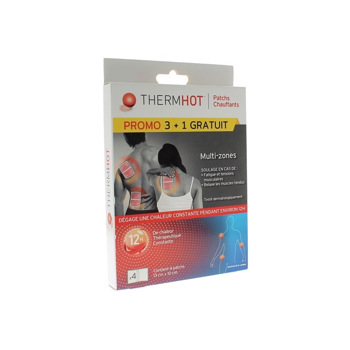 ThermHot Mehrzonen-Wärme-Pflaster Therapearl - 3 Pflaster + 1 gratis