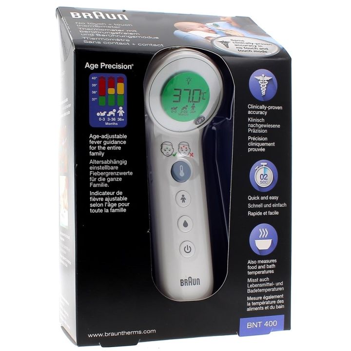 Kontaktloses + kontakt Thermometer BNT 400 Braun - 1 Thermometer
