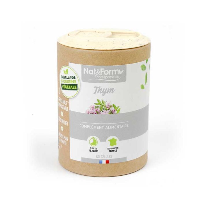 Thym Atemwege Ecoresponsable Nat&Form - Dose von 60 Kapseln