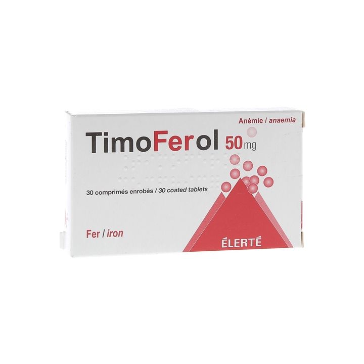 Timoférol 50mg - Packung mit 30 überzogenen Tabletten