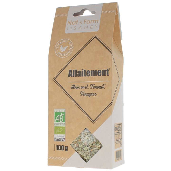 Kräutertee Stillzeit Anis grün Fenchel Bockshornklee Bio Nat & form - Beutel mit 100 g