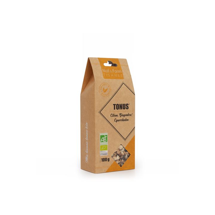 Kräutertee Tonus Zitrone, Ingwer, Hagebutte Nat & Form - Beutel mit 100 g
