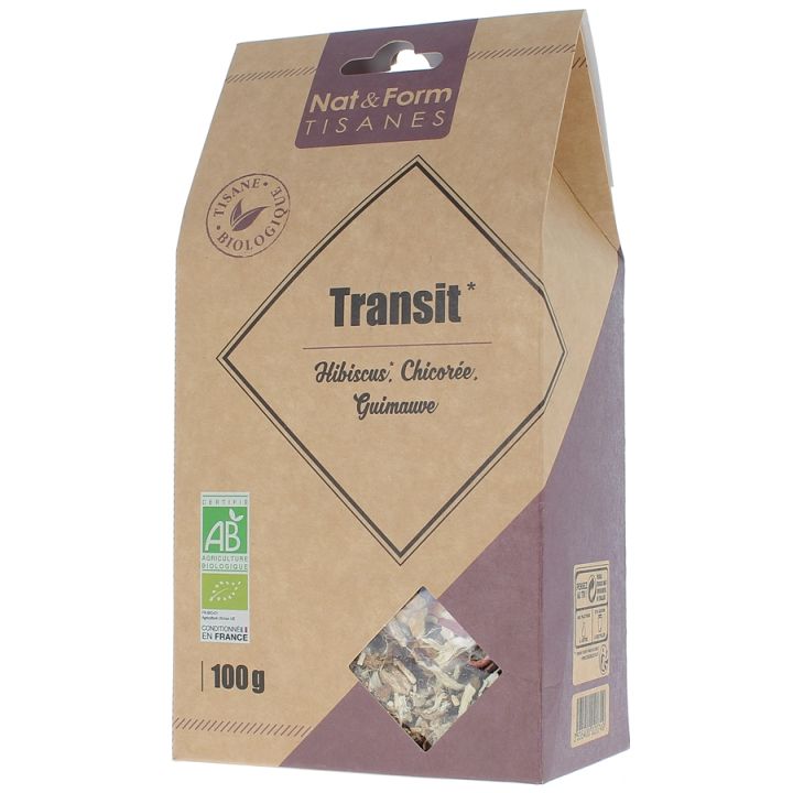 Kräutertee Transit Hibiskus, Chicorée, Bio-Eibisch Nat & Form - 100 g Beutel