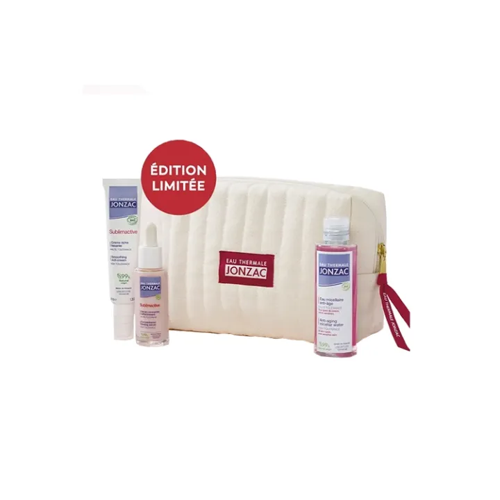Tasche Meine Sublimactive Routine hohe Verträglichkeit Thermalwasser Jonzac - Tasche mit 3 Produkten