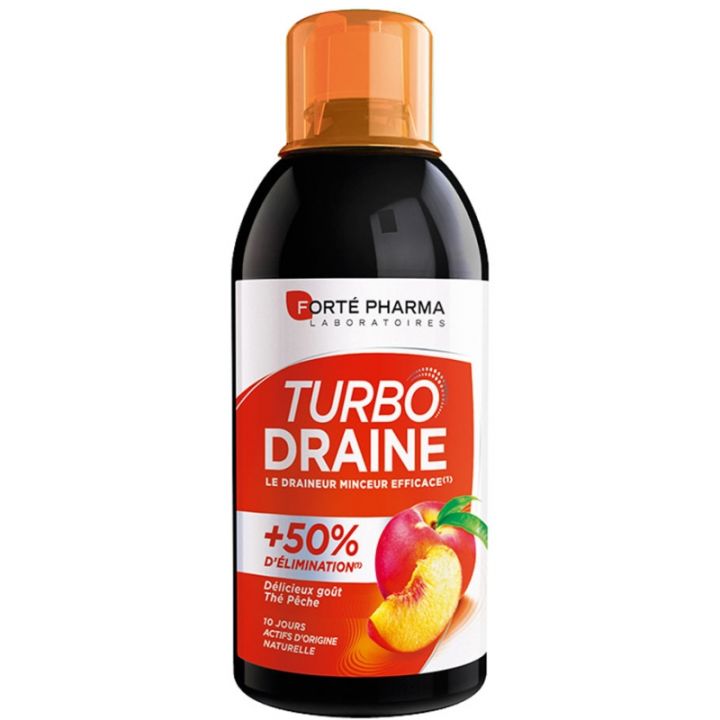 Turbodrain Geschmack Pfirsichtee Forté Pharma - Flasche mit 500 ml