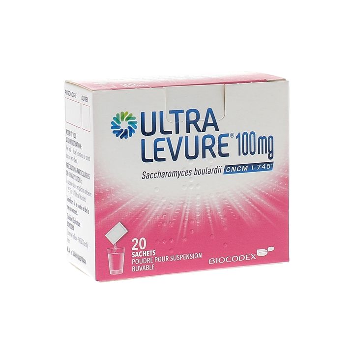 Ultra-levure 100 mg Pulver zur Herstellung einer Suspension zum Einnehmen - Packung mit 20 Beuteln