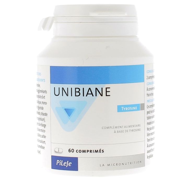 Unibiane Tyrosine Pileje - Packung mit 60 Tabletten