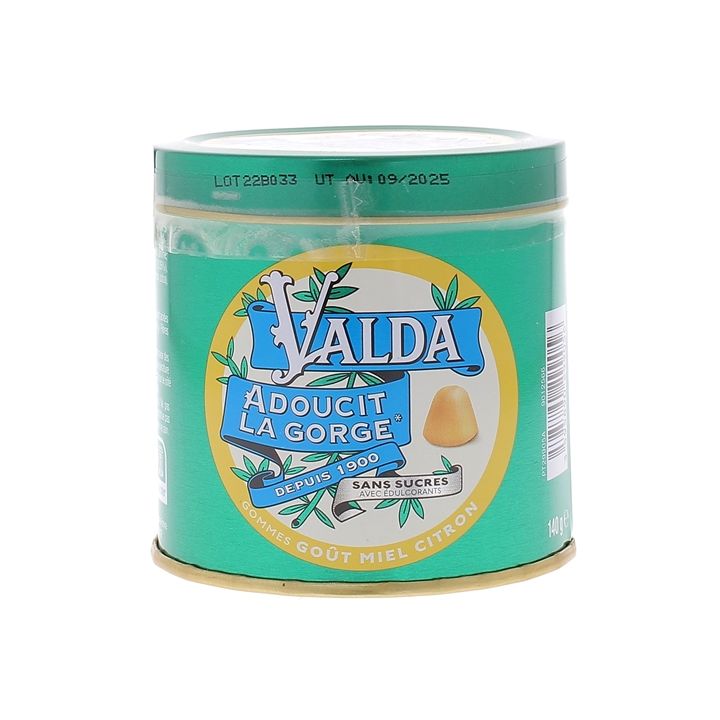 Valda Pastillen Honig Zitrone ohne Zucker - Dose mit 140g
