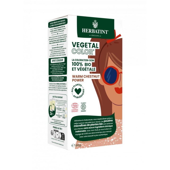 Vegetal Color Bio Herbatint - Packung mit 2 Beuteln à 50g