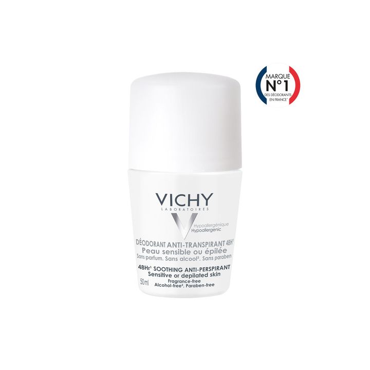 Antitranspirant-Deodorant 48h für empfindliche oder epilierte Haut Vichy - Roll-on mit 50 ml