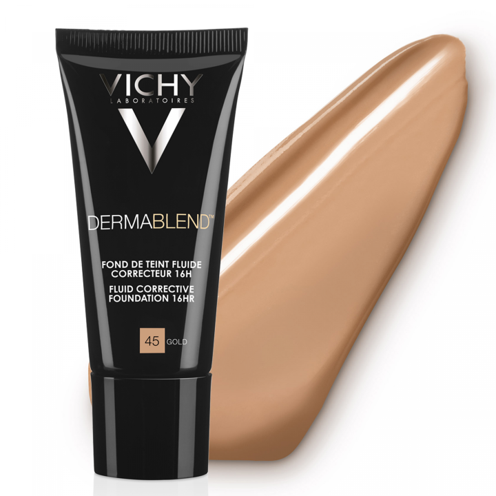 Dermablend flüssige Korrektur-Foundation 16h SPF 35 Farbton 45 Gold Vichy - Tube mit 30 ml