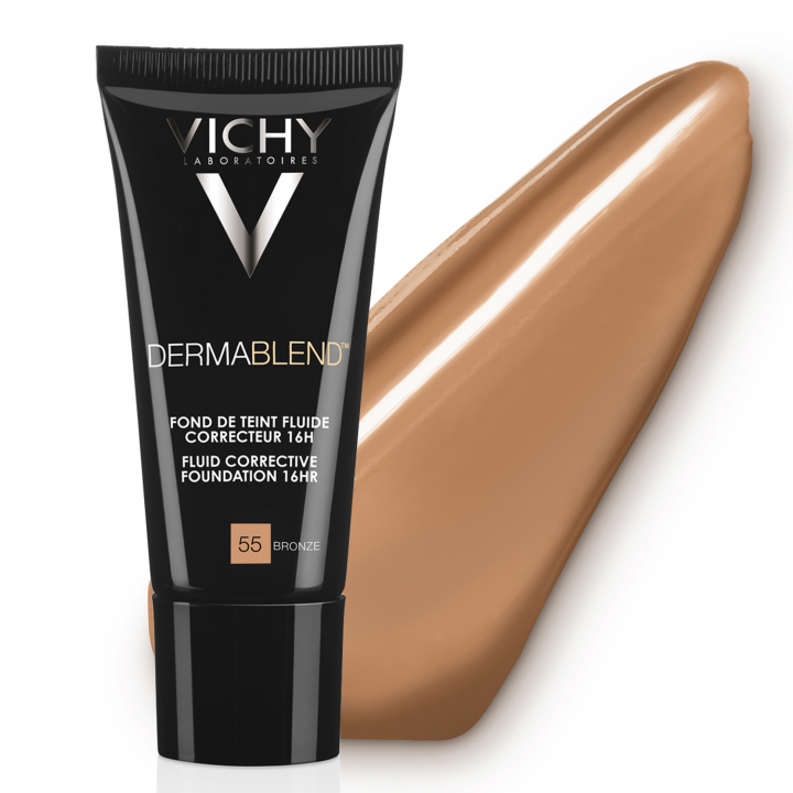 Dermablend flüssige Korrektur-Foundation 16h SPF 35 Farbton 55 bronziert Vichy - Tube mit 30 ml