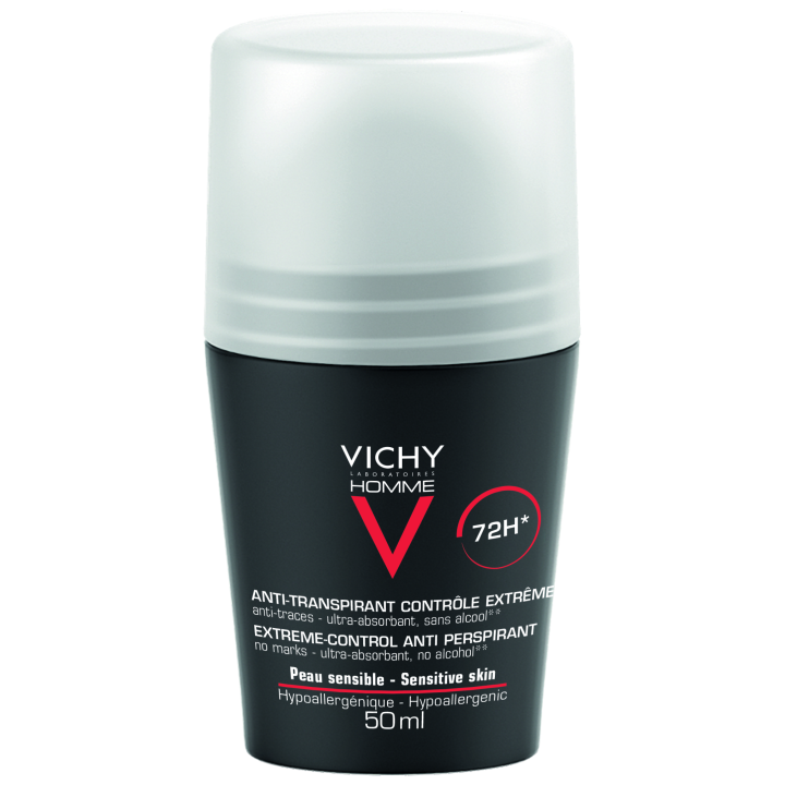 Antitranspirant-Deodorant 72h empfindliche Haut Vichy Herren - Roll-On-Flasche 50 ml