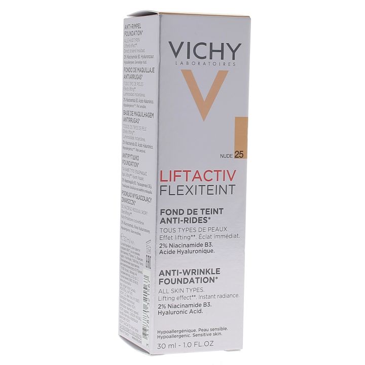 Liftactiv flexiteint Anti-Aging Foundation SPF 20 shade 25 light nude Vichy - 30 ml bottle