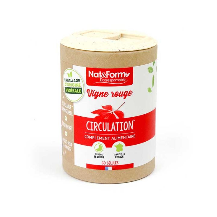 Rote Traube Ecoresponsable Nat&Form - Dose von 60 Kapseln
