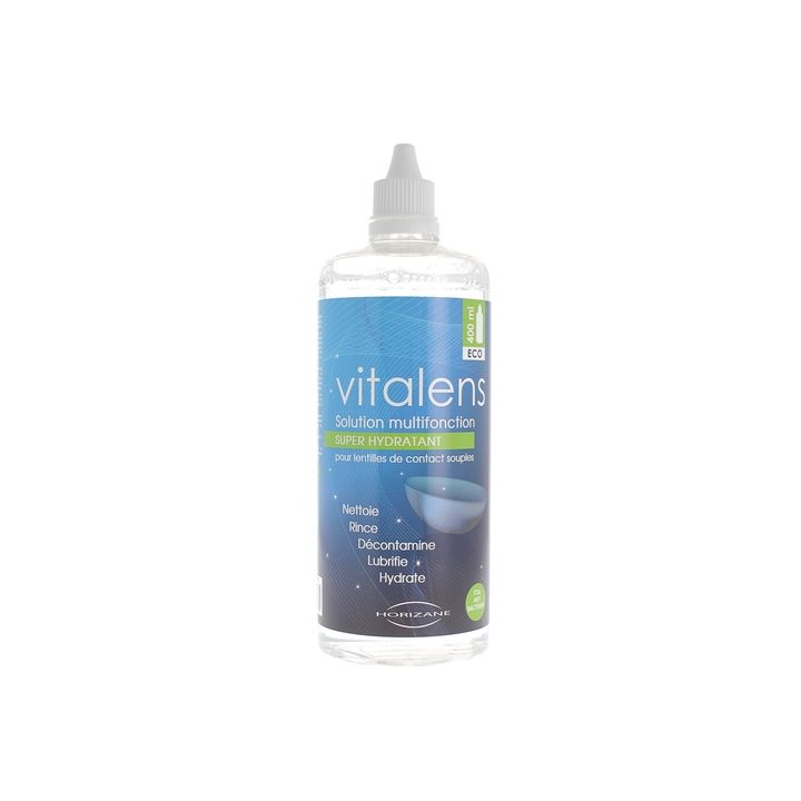 Vitalens Multifunktionslösung super feuchtigkeitsspendend für weiche Kontaktlinsen Horizane - Flasche mit 400ml
