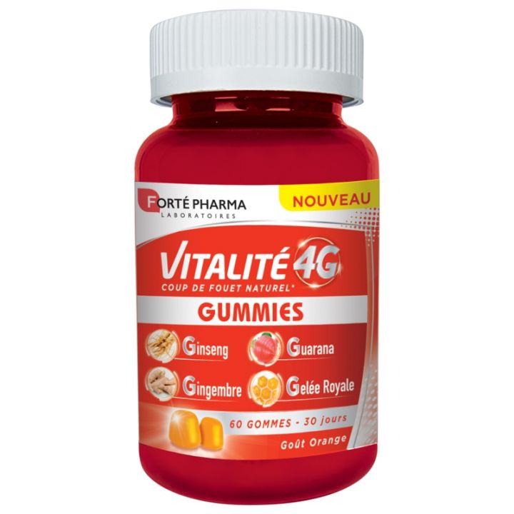 Vitalität 4G Forté Pharma - Dose mit 60 Gummies