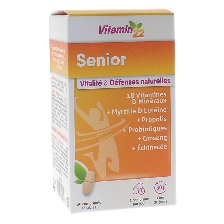 Vitamin 22 Senior Ineldea - Packung mit 30 teilbaren Tabletten