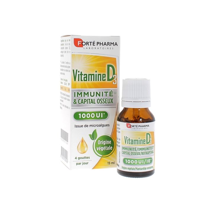 Vitamin D3 Immunität und Knochengesundheit Forté Pharma - Tropfflasche mit 15 ml