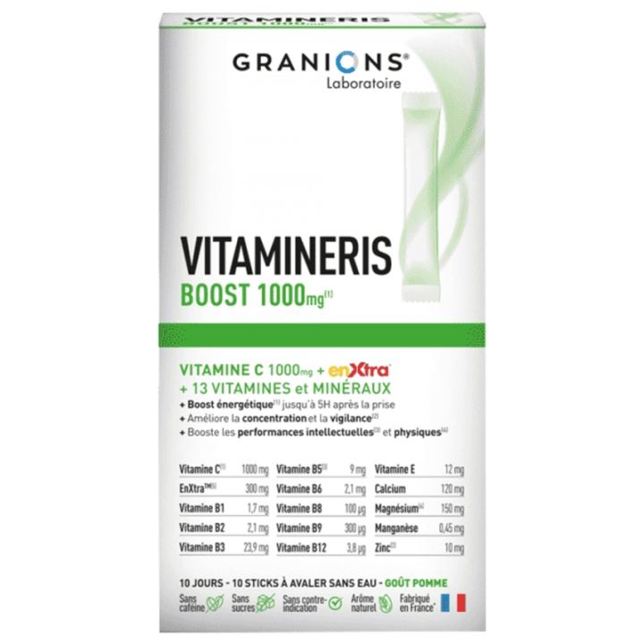 Vitamineris Boost 1000 mg Granions - Schachtel mit 10 Sticks