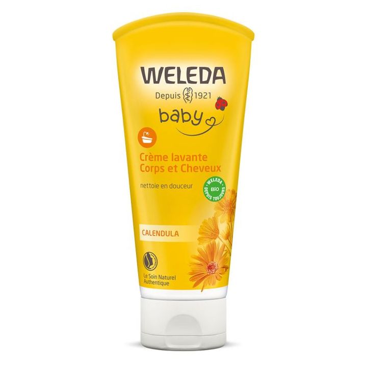 Calendula Waschlotion für Körper und Haare Weleda Baby - Tube mit 200 ml