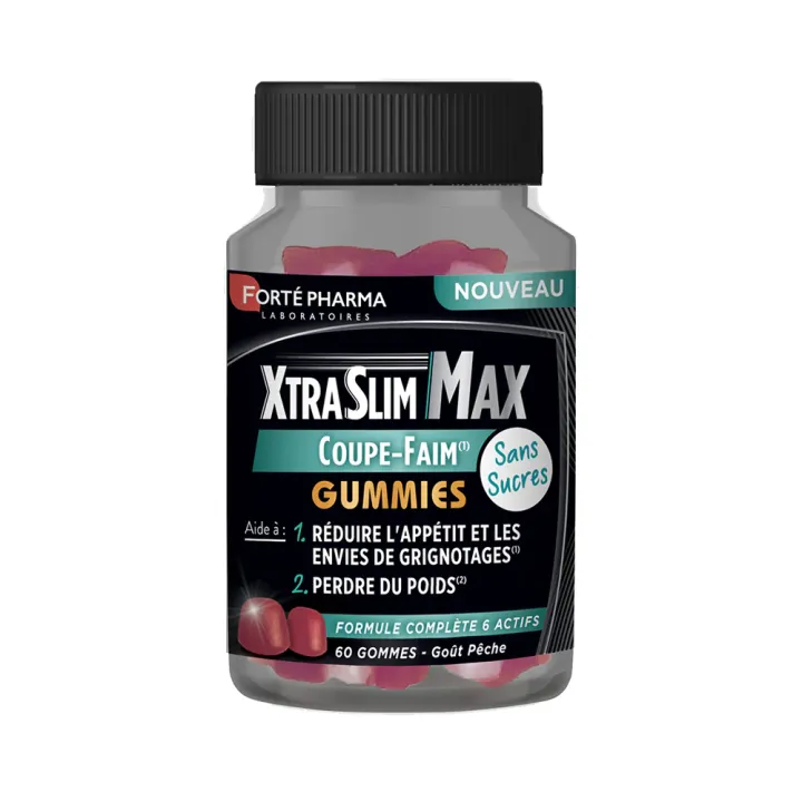 XtraSlim Max Gummies Appetitzügler Forté Pharma - Dose mit 60 Gummies