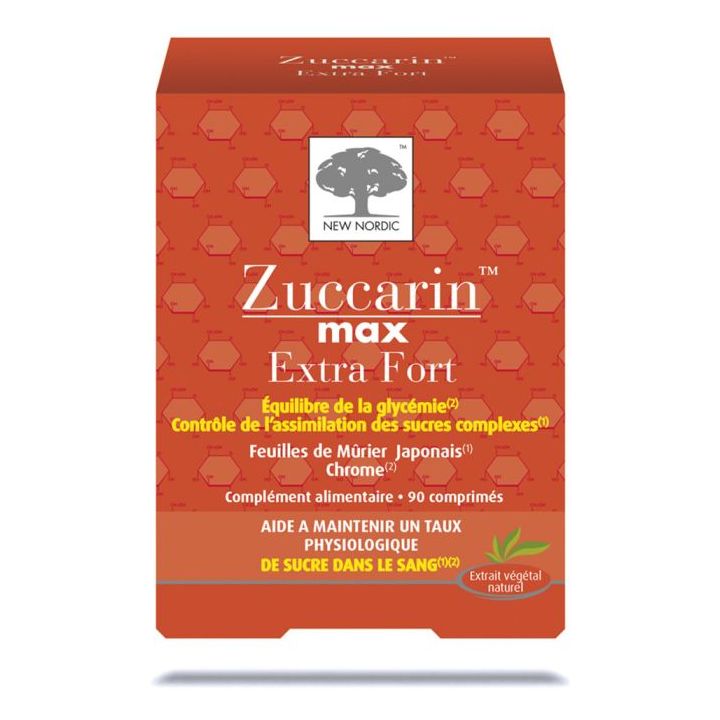 Zuccarin max extra stark New Nordic - Packung mit 90 Tabletten