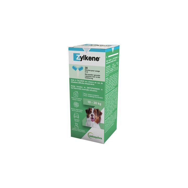 Zylkène Hunde von 10-30 kg Vetoquinol - Packung mit 30 Kapseln