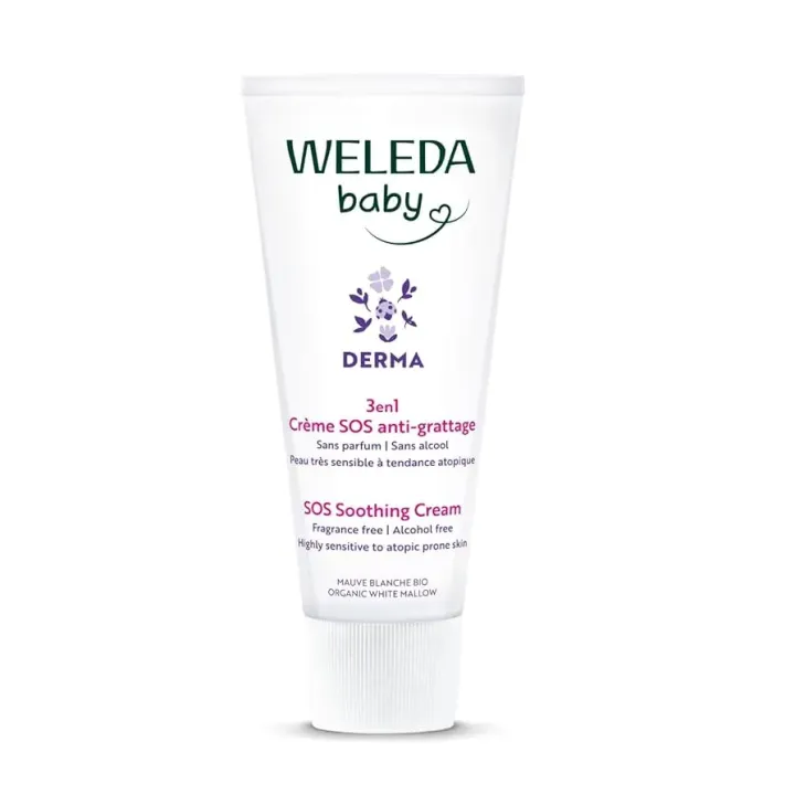 SOS-Creme 3 in 1 gegen Juckreiz Weleda Baby Derma - Flasche mit 50ml