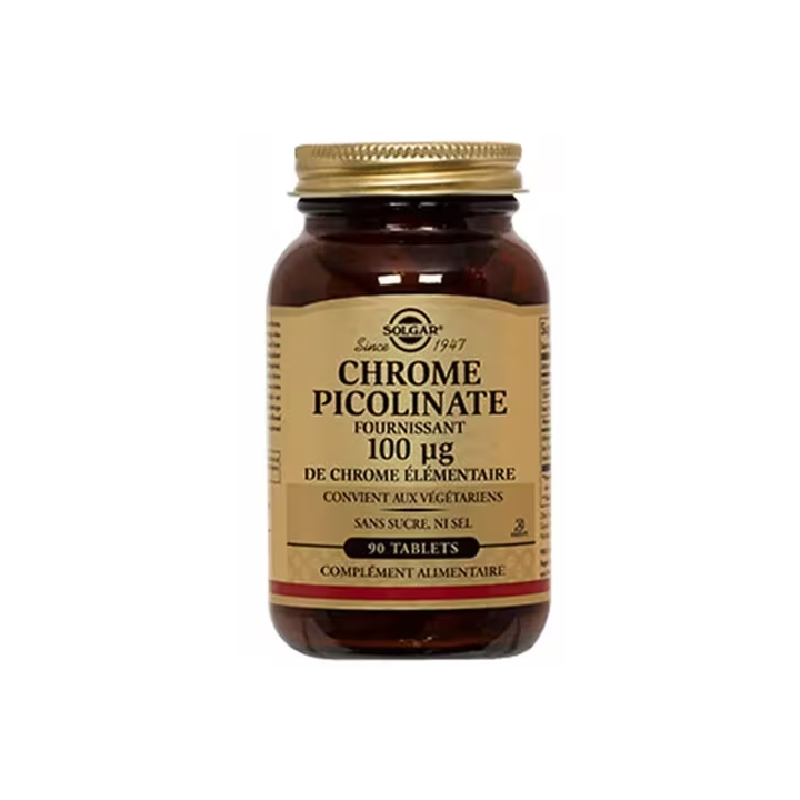 Chrome Picolinat 100 µg Solgar - Dose von 90 Tabletten