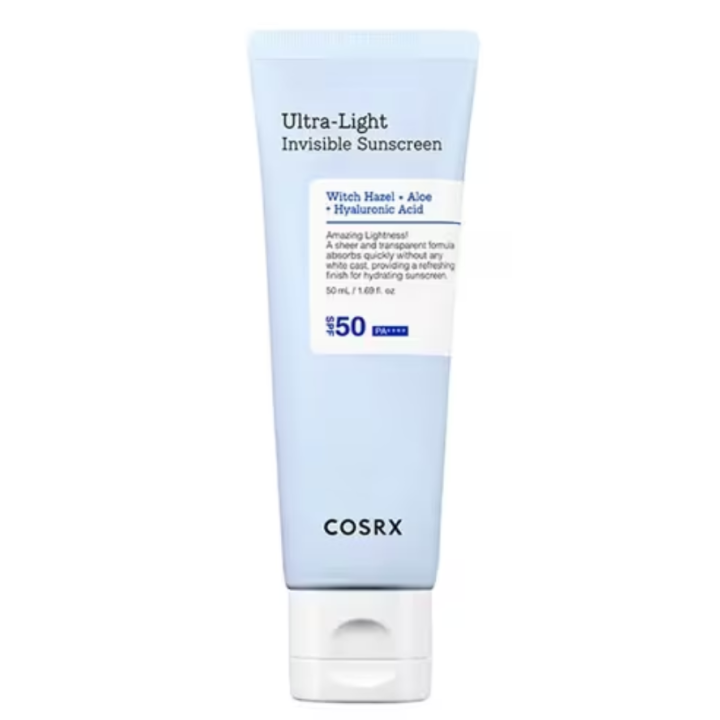 Unsichtbare ultra leichte Sonnencreme spf50 pa++++ Cosrx - Tube mit 50ml
