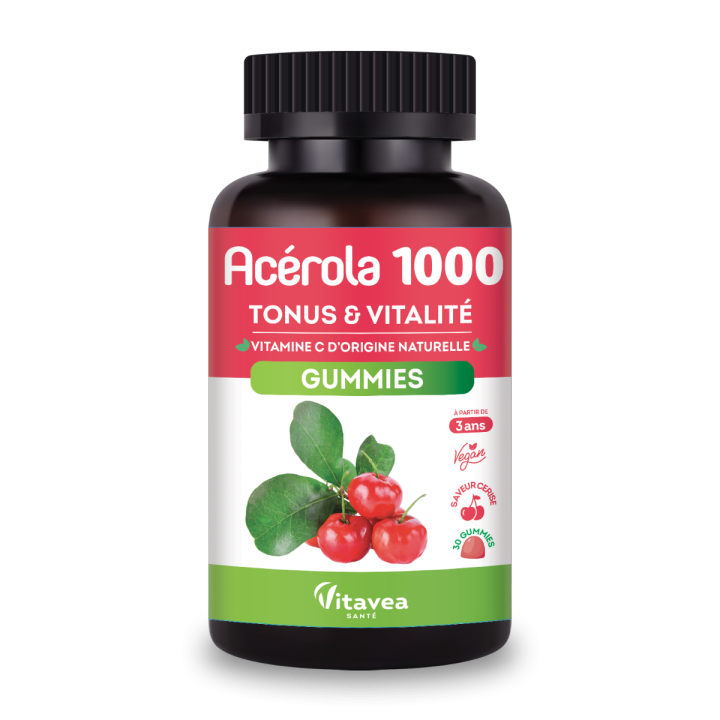 Acérola 1000 Vitavea - Dosis von 30 Gummibärchen