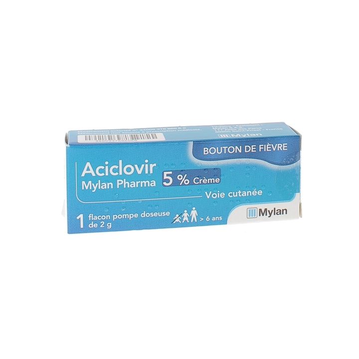 Aciclovir Mylan Pharma 5% - Pumpflasche mit Dosierung von 2g